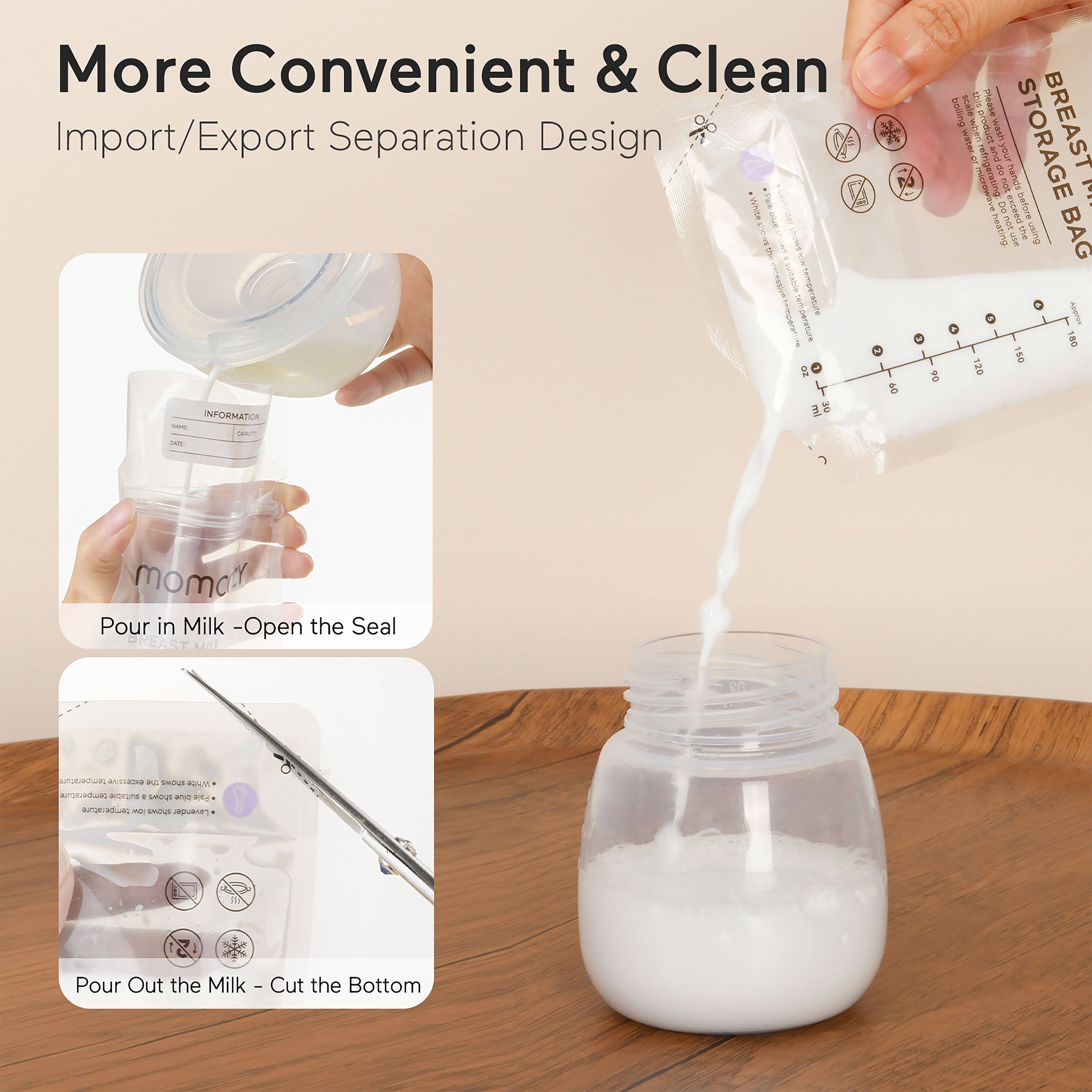 Breastmilk Storage Bag | 180ml Capacity | 50 Pack