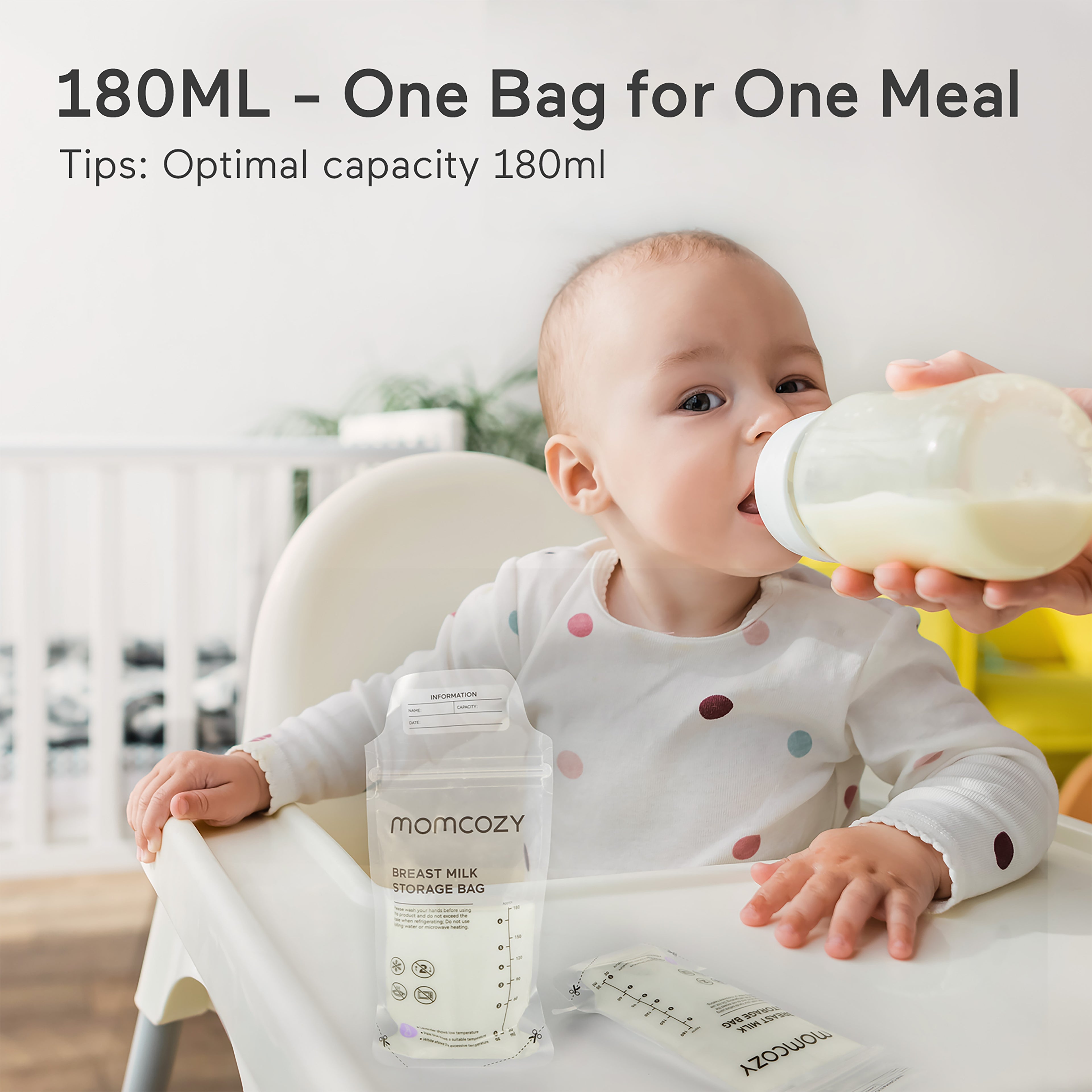 Breastmilk Storage Bag | 180ml Capacity | 50 Pack
