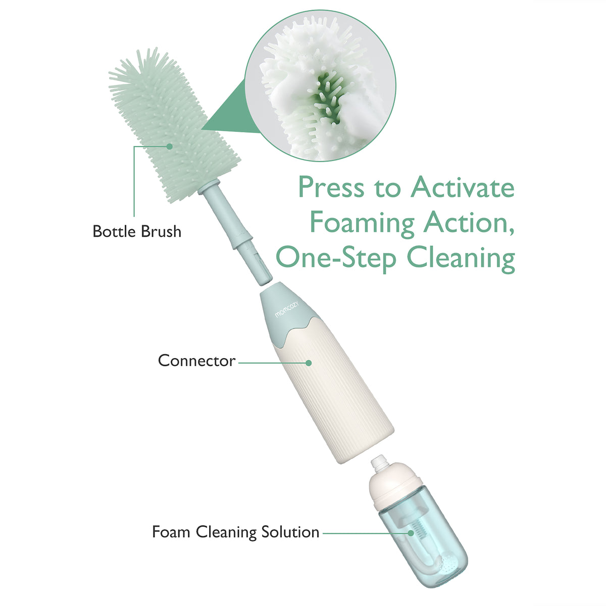 Push-Press Foam Bottle Brush Cleaning Kit