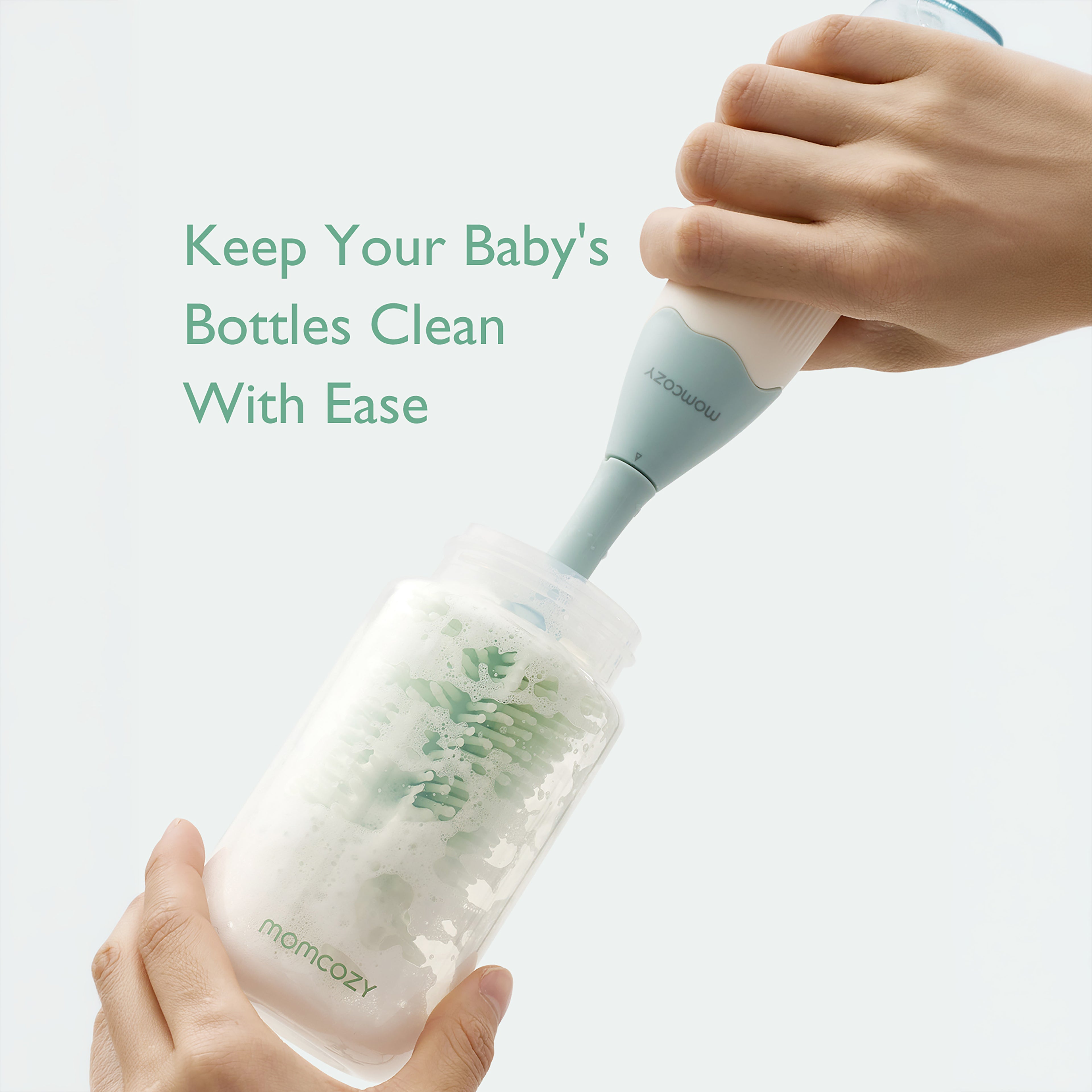 Push-Press Foam Bottle Brush Cleaning Kit