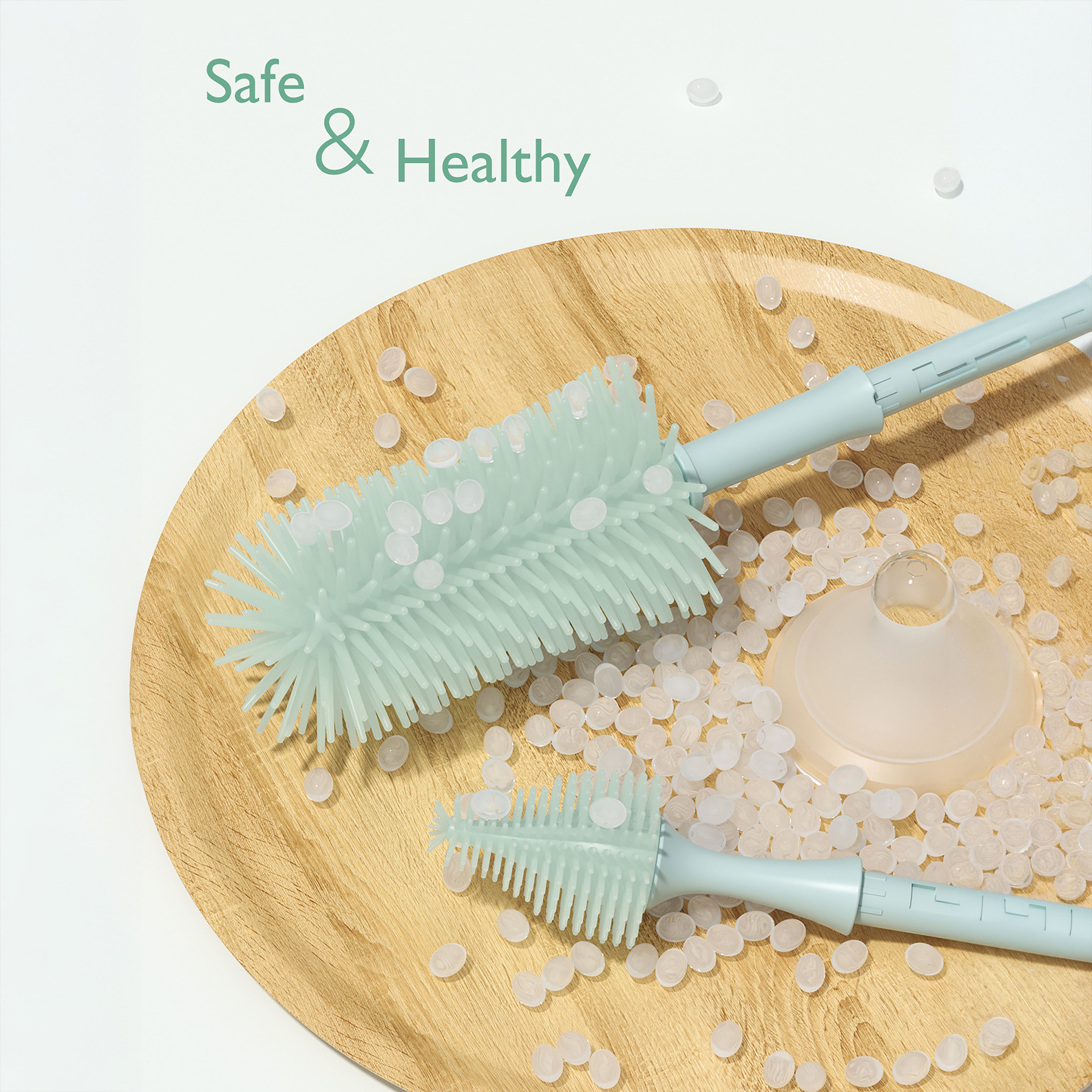 Push-Press Foam Bottle Brush Cleaning Kit