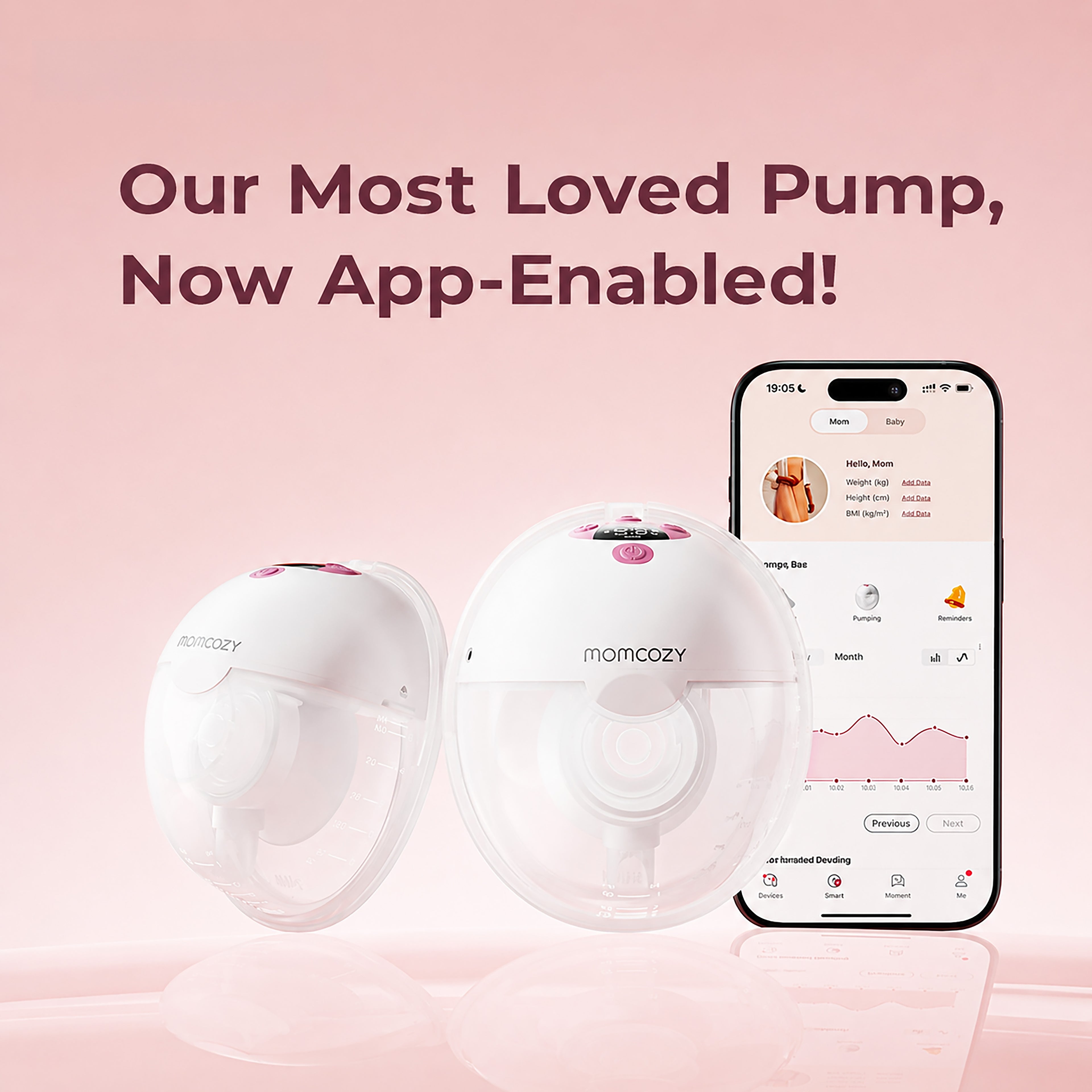 M5 Smart | Wearable Breast Pump – with App Control - Double