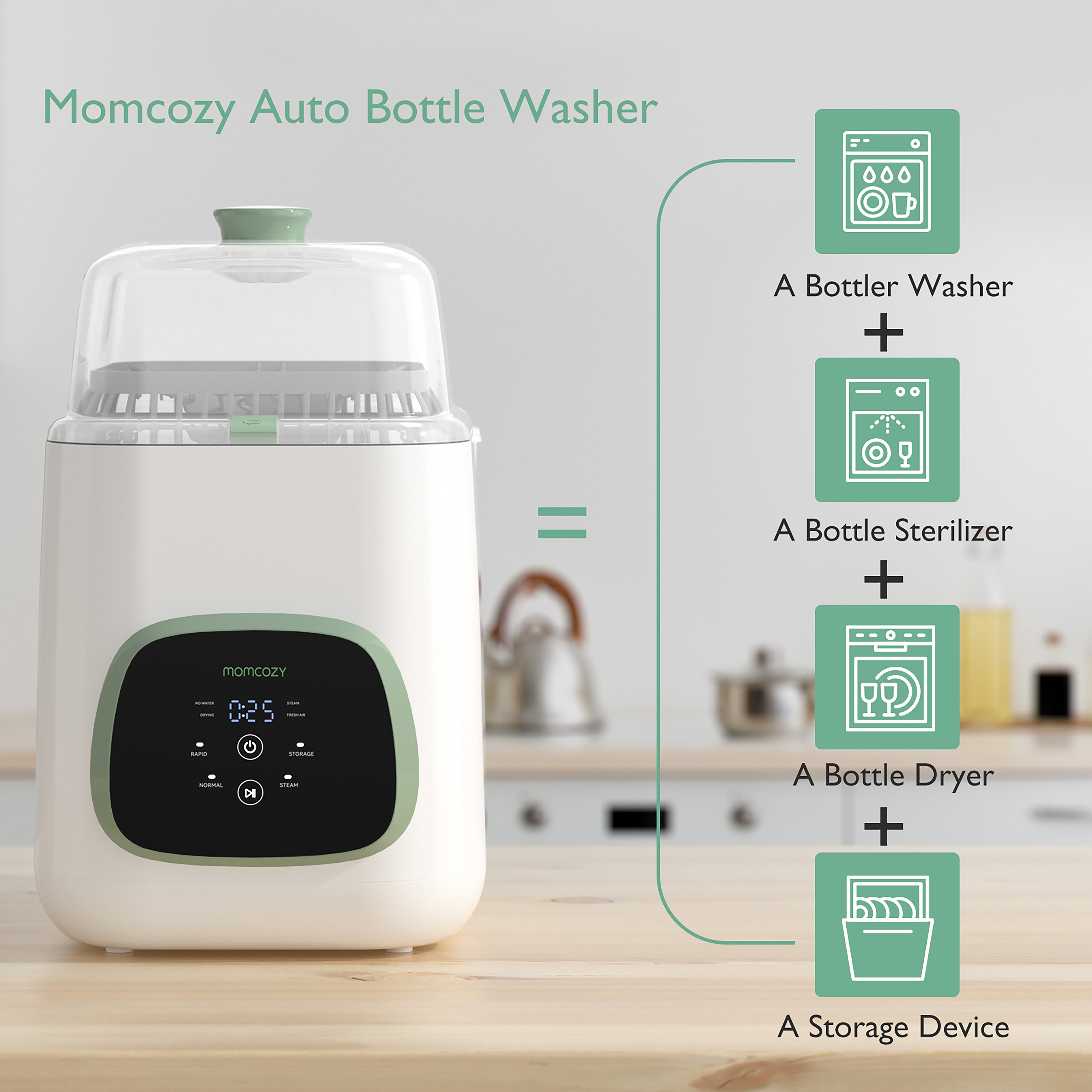 KleanPal Pro | Baby Bottle Washer, Sterilizer & Dryer