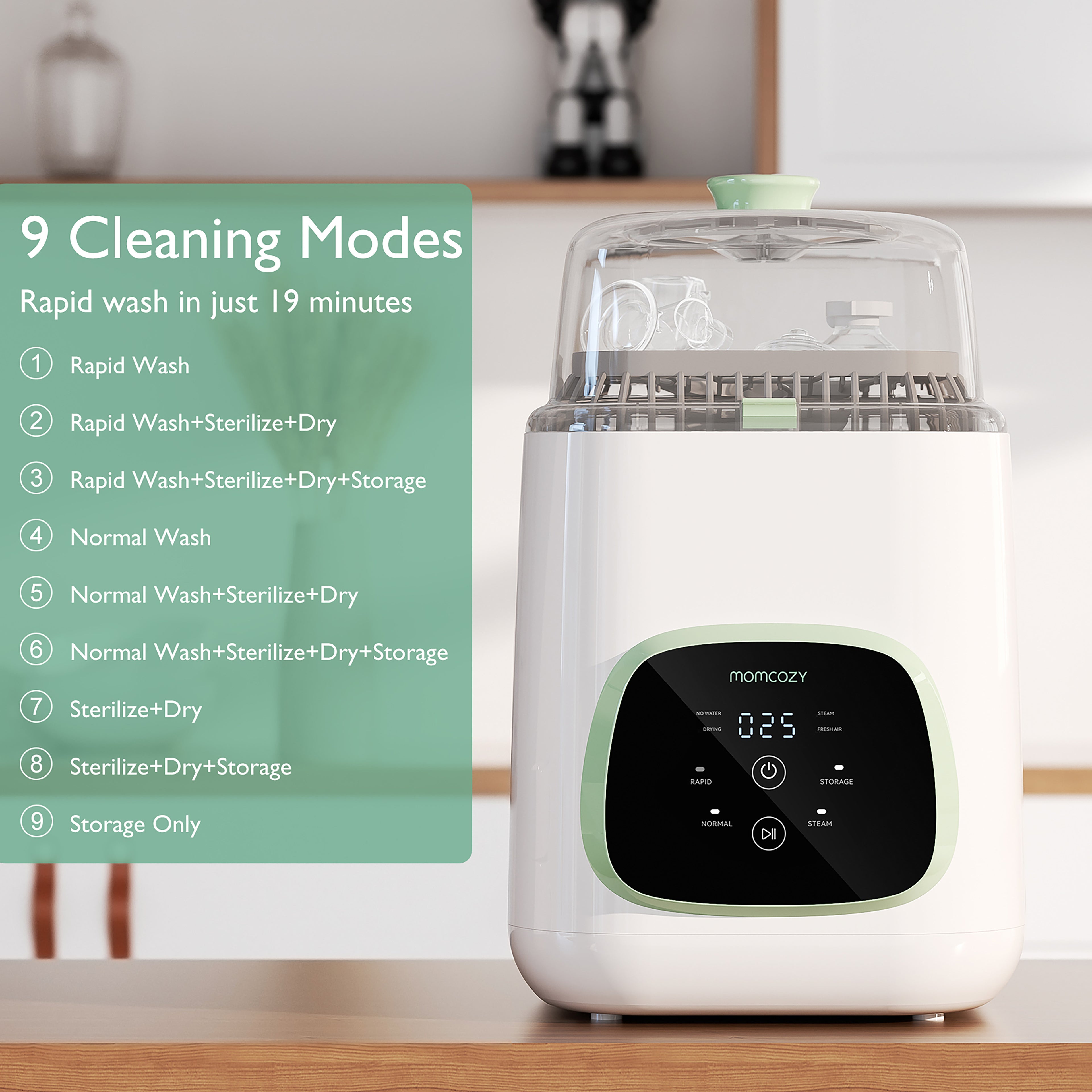 KleanPal Pro | Baby Bottle Washer, Sterilizer & Dryer