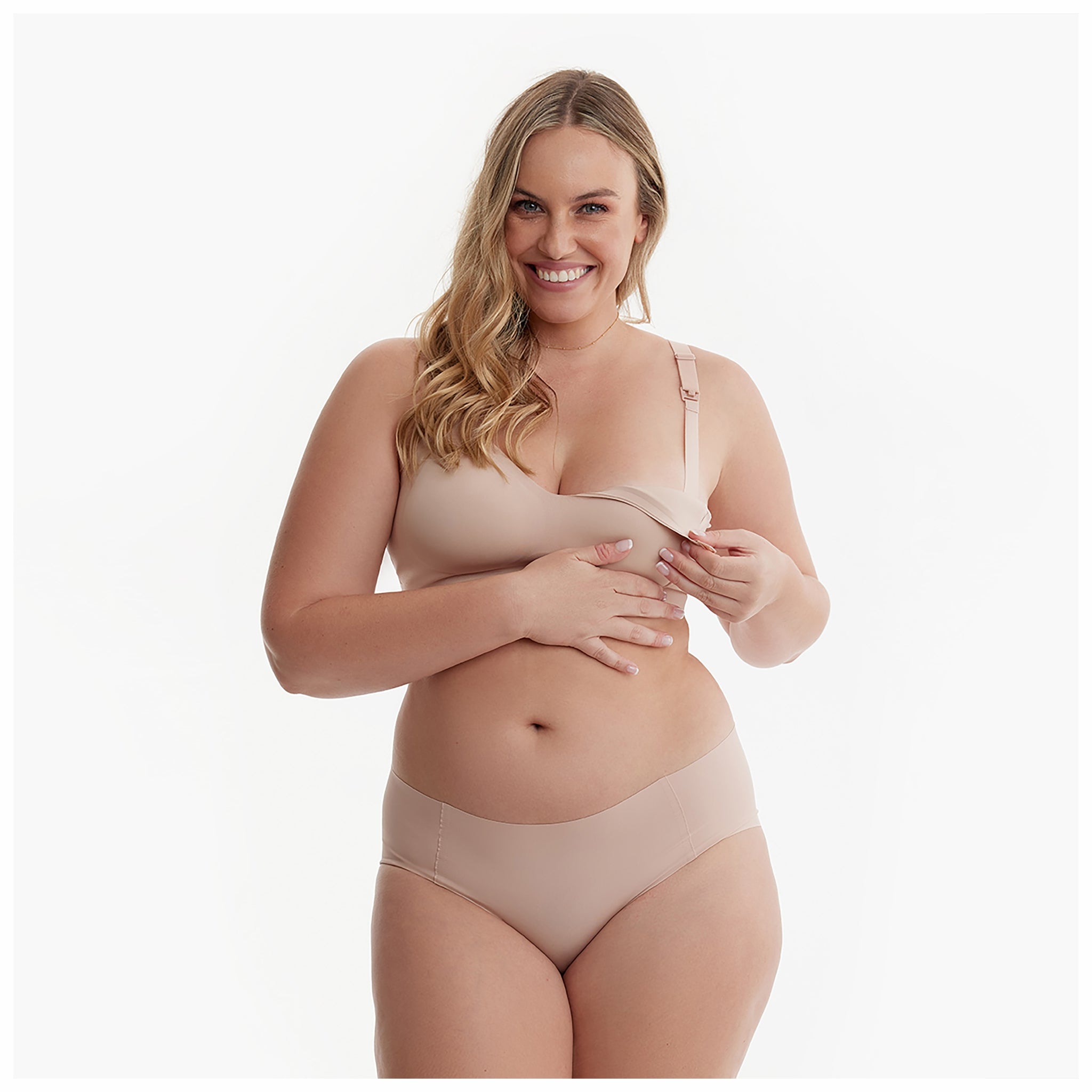Ultra Soft Seamless Nursing Bra (YN21) - Beige