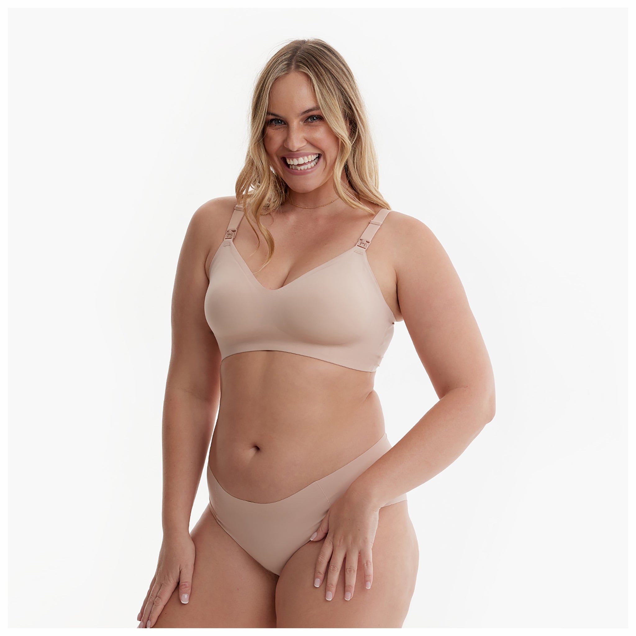 Ultra Soft Seamless Nursing Bra (YN21) - Beige