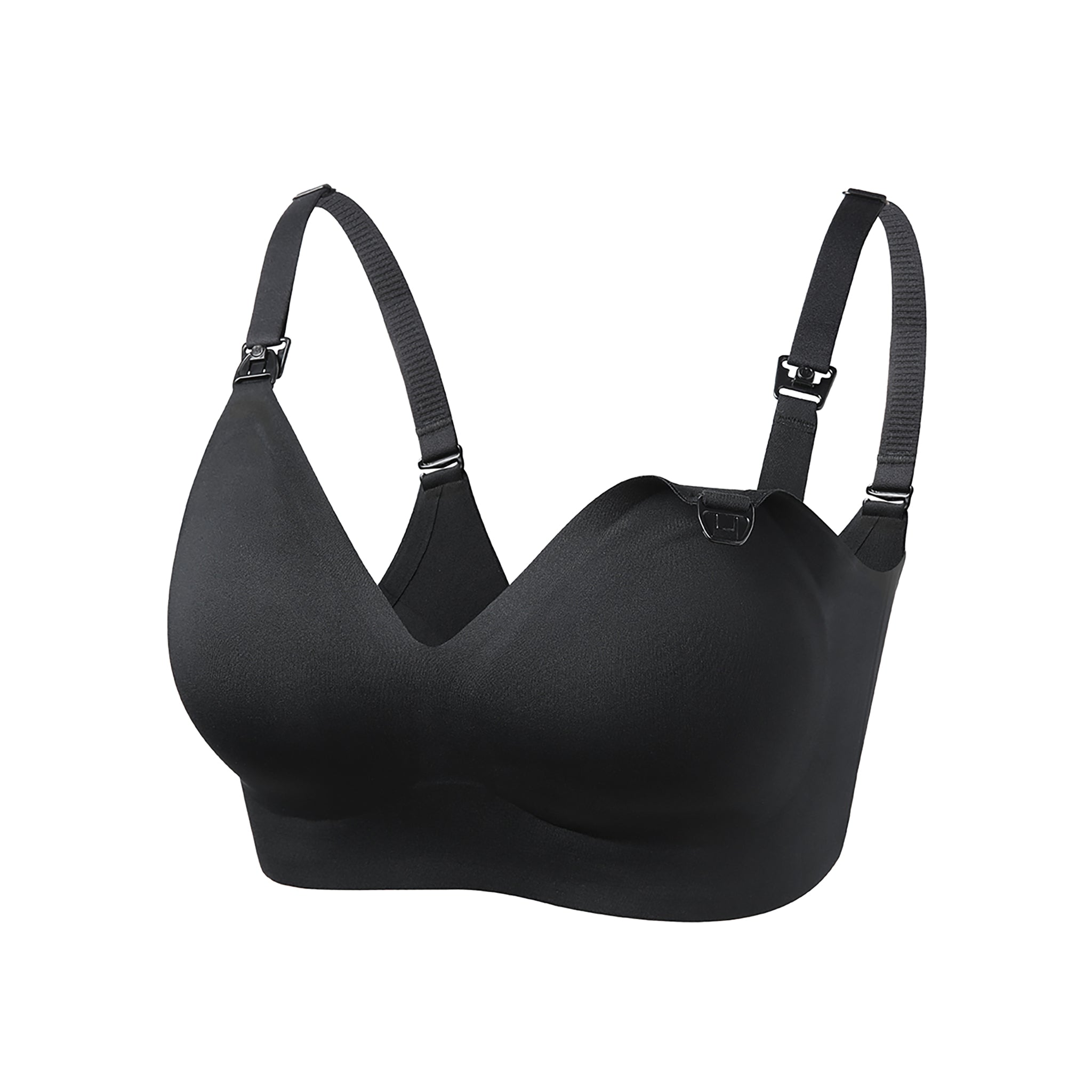 Ultra Soft Seamless Nursing Bra (YN21) - Black
